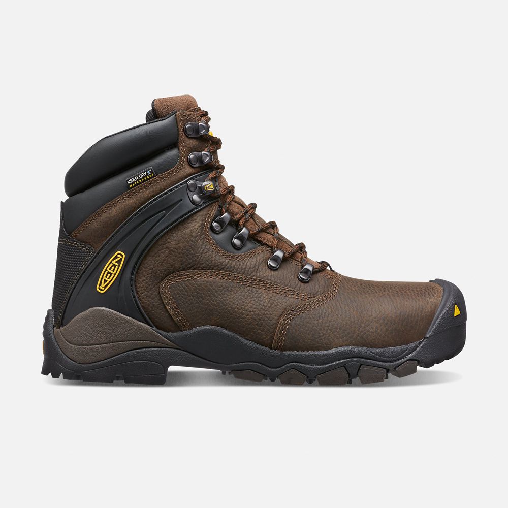 Keen Trekking Bot Erkek Kahverengi - Louisville 6" (Steel Toe) - Türkiye MPEU68042